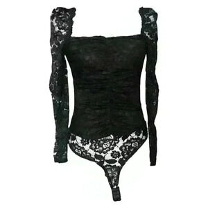 Black lace bodysuit